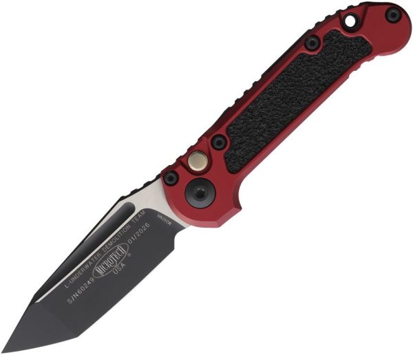 Microtech Auto LUDT GenIII Button Lock - Merlot M390MK