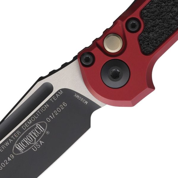 Microtech Auto LUDT GenIII Button Lock - Merlot M390MK