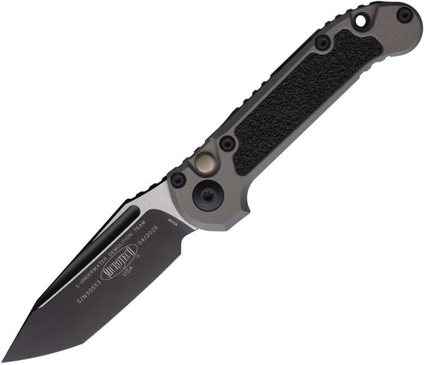 Microtech Auto LUDT GenIII Button Lock - Gray M390MK