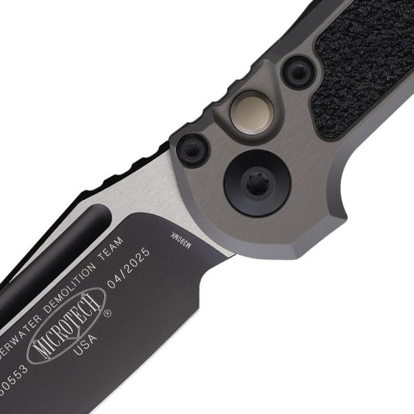Microtech Auto LUDT GenIII Button Lock - Gray M390MK