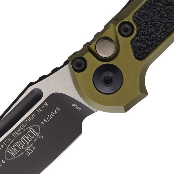 Microtech Auto LUDT GenIII Button Lock - OD Green M390MK