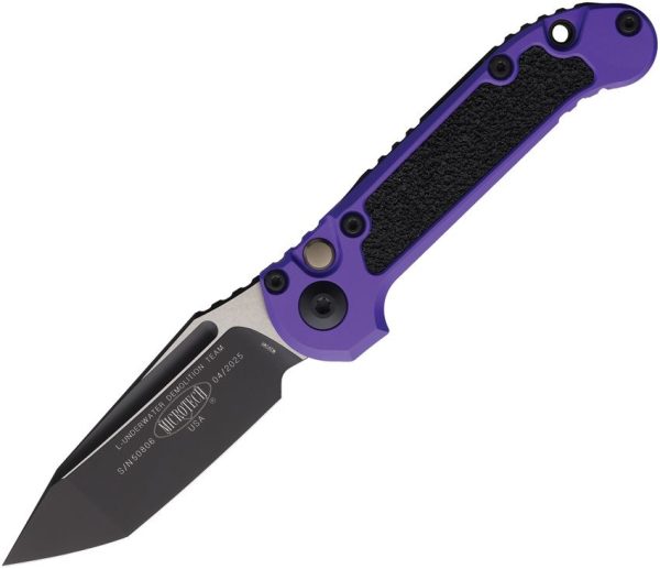 Microtech Auto LUDT GenIII Button Lock - Purple M390MK