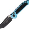 Microtech Auto LUDT GenIII Turquoise Aluminum Tanto
