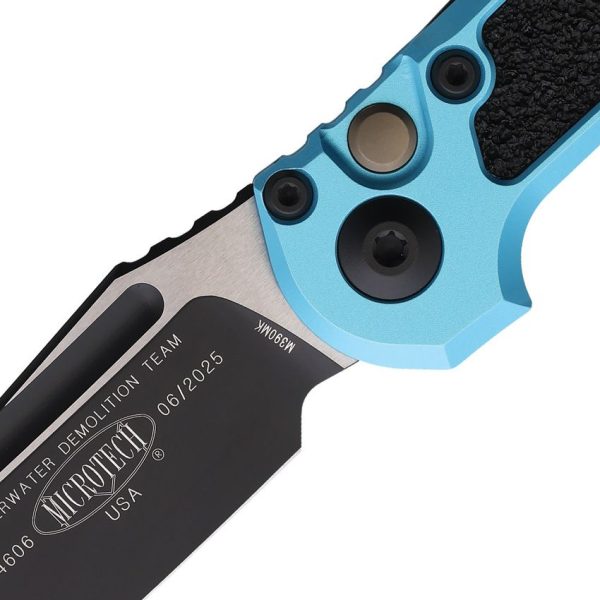 Microtech Auto LUDT GenIII Turquoise Aluminum Tanto