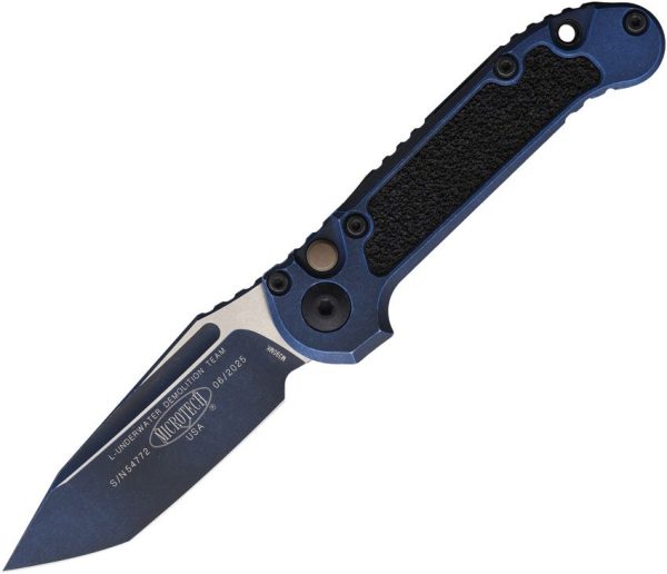 MCT11361WBL.jpg Microtech Auto LUDT GenIII Weathered Blue Tanto Blade