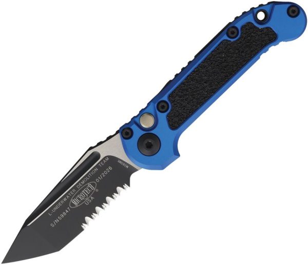 Microtech Auto LUDT GenIII Serrated Blue Tanto Blade