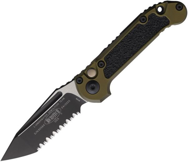 Microtech Auto LUDT GenIII Button Lock - OD Green M390MK