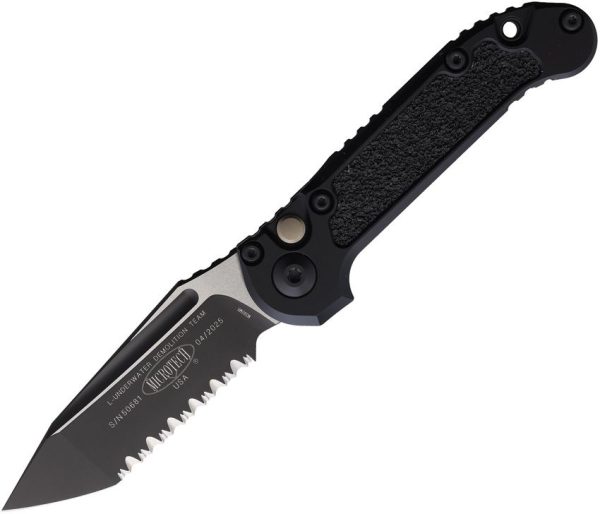 Microtech Auto LUDT GenIII Button Lock - Black M390MK