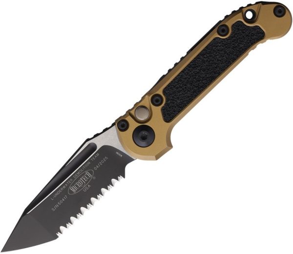 Microtech Auto LUDT GenIII Button Lock - Tan M390MK
