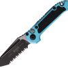 Microtech Auto LUDT GenIII Button Lock - Turquoise M390MK