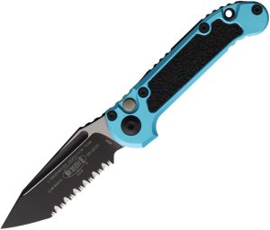 Microtech Auto LUDT GenIII Button Lock - Turquoise M390MK