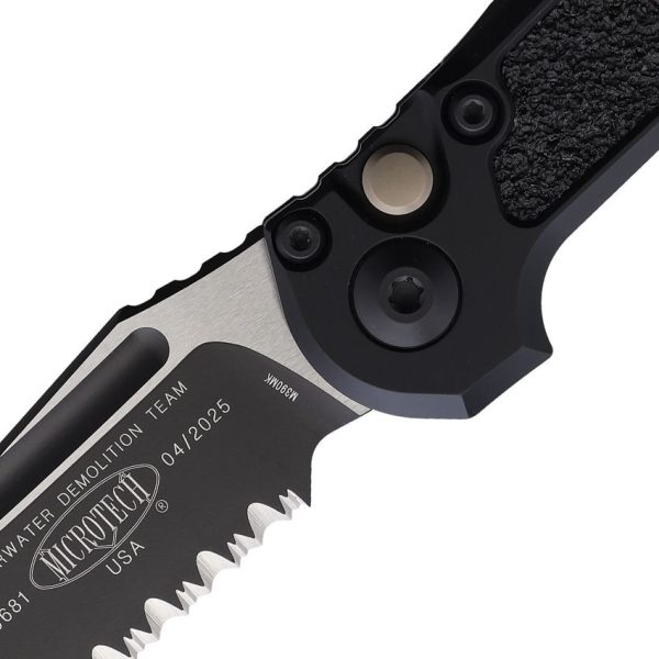 Microtech Auto LUDT GenIII Button Lock - Black M390MK