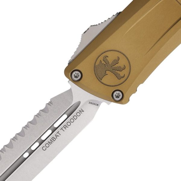 Microtech Auto Combat Troodon DE Gen III Stonewash