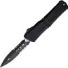 Microtech Auto Combat Troodon Black Partial Serrated Dagger