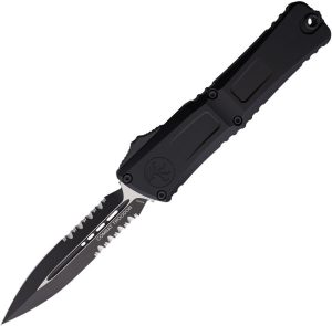 Microtech Auto Combat Troodon Black Partial Serrated Dagger
