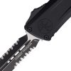 Microtech Auto Combat Troodon Black Partial Serrated Dagger