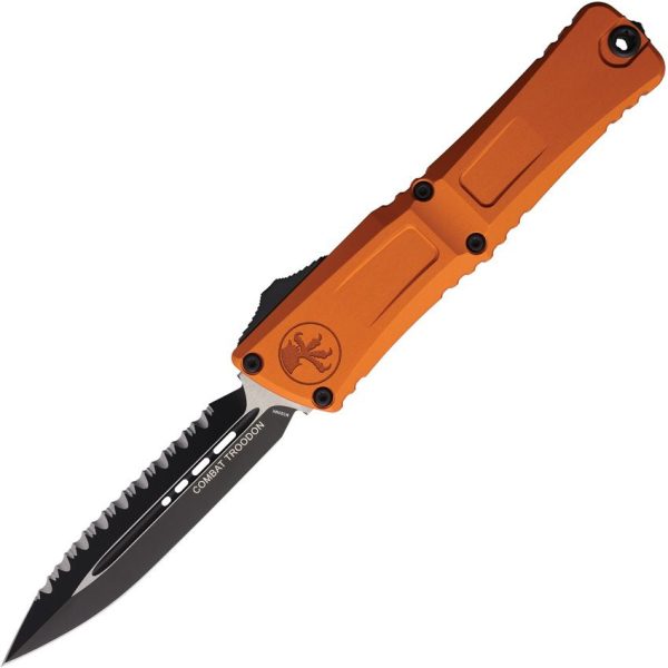 Microtech Auto Combat Troodon Orange Serrated M390MK