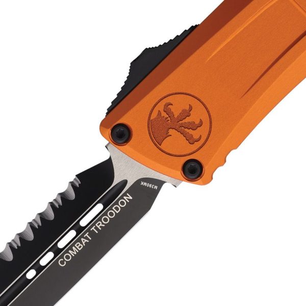 Microtech Auto Combat Troodon Orange Serrated M390MK