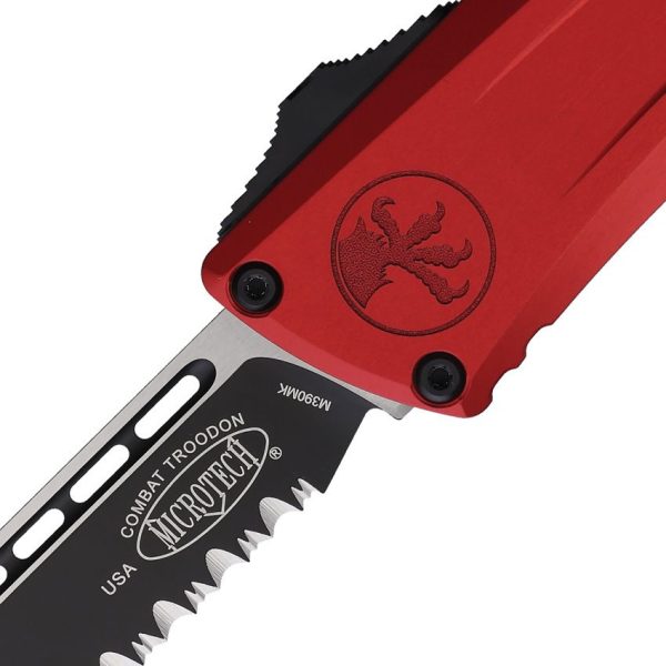 Microtech Auto Combat Troodon SE Gen III - Red Aluminum