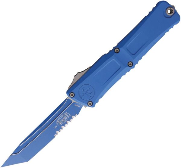 Microtech Auto Combat Troodon TE Serrated Blue