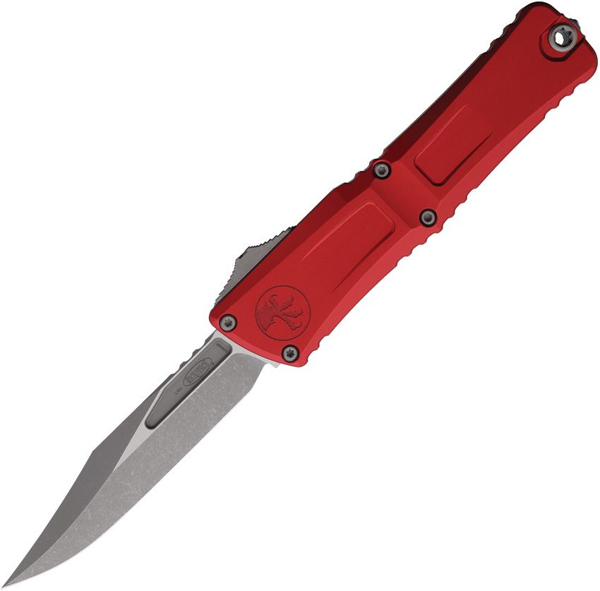 MCT114610APRD.jpg Microtech Combat Troodon SE Gen III Auto Folding Knife 4" M390MK Bowie Red