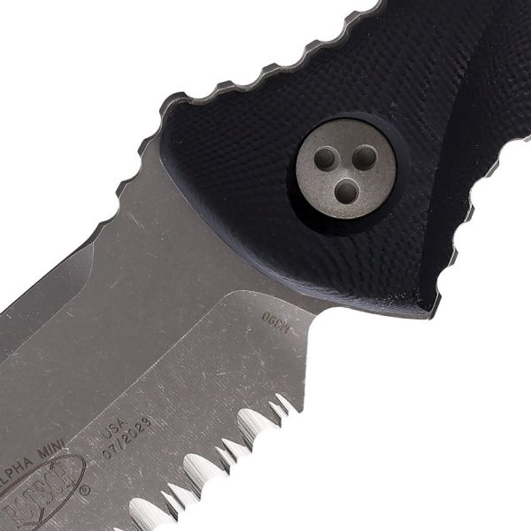 Microtech Socom Alpha Mini Serrated Tanto M390 G10