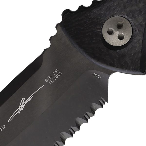 Microtech Socom Alpha Mini Partially Serrated DLC