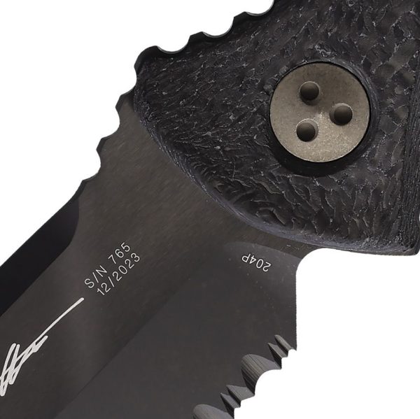 Microtech Socom Alpha Mini Serrated DLC Carbon