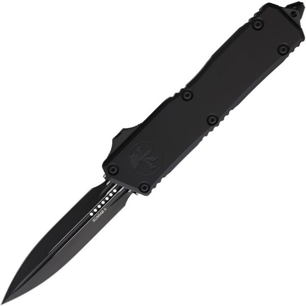 Microtech Auto Scarab II OTF Double Edge M390MK Black