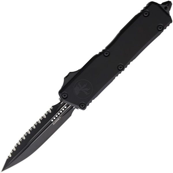 Microtech Auto Scarab II OTF Serrated M390MK Black