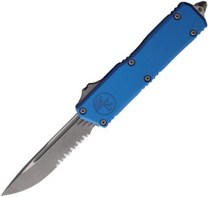 Microtech Auto Scarab II Executive Serrated M390MK Blue