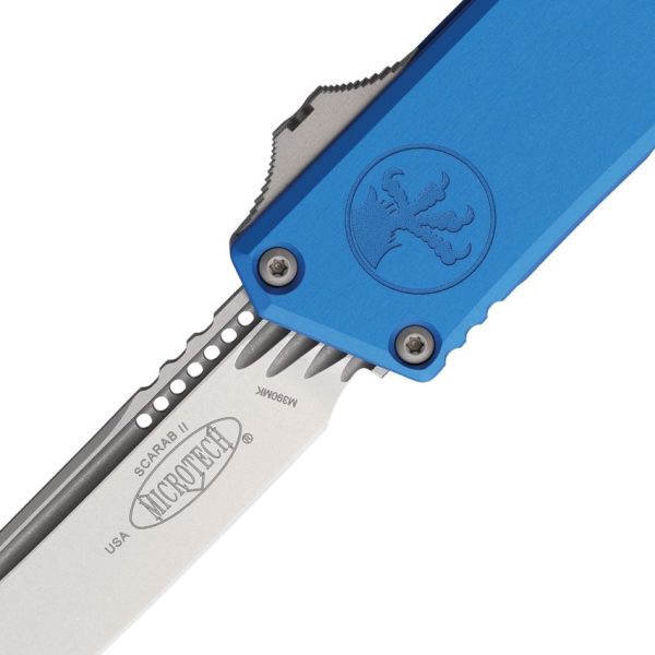 Microtech Auto Scarab II Tanto M390MK Stonewash Blue