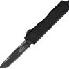 Microtech Auto Scarab II OTF Serrated Black