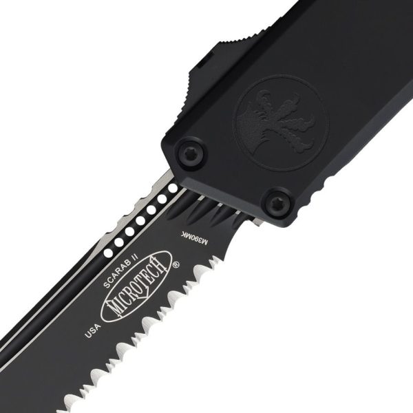 Microtech Auto Scarab II OTF Serrated Black