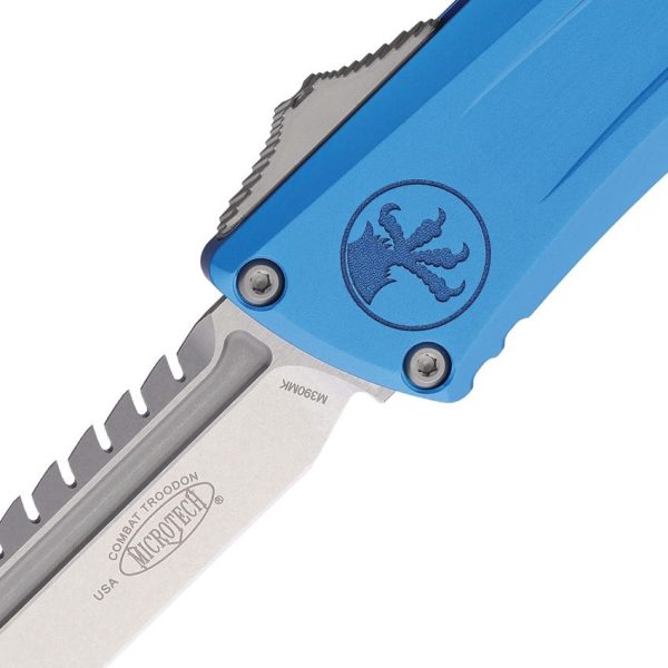 Microtech Combat Troodon Intercepto Blue Serrated