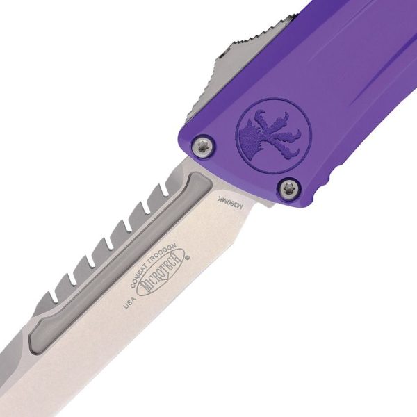 Microtech Auto Combat Troodon Interceptor Purple M390MK