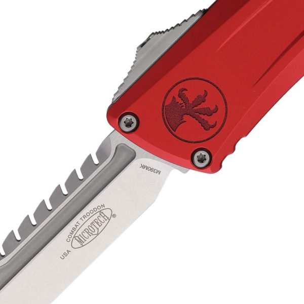 Microtech Auto Combat Troodon Interceptor Red M390MK