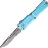 Microtech Auto Combat Troodon Interceptor Turquoise Serrated
