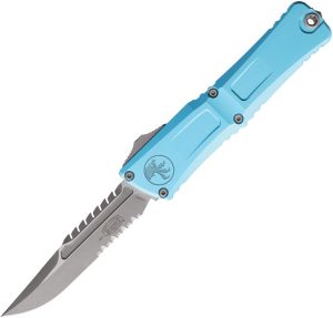 Microtech Auto Combat Troodon Interceptor Turquoise Serrated