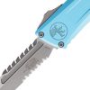 Microtech Auto Combat Troodon Interceptor Turquoise Serrated