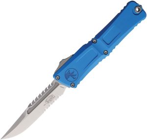 Microtech Auto Combat Troodon Interceptor Blue Serrated