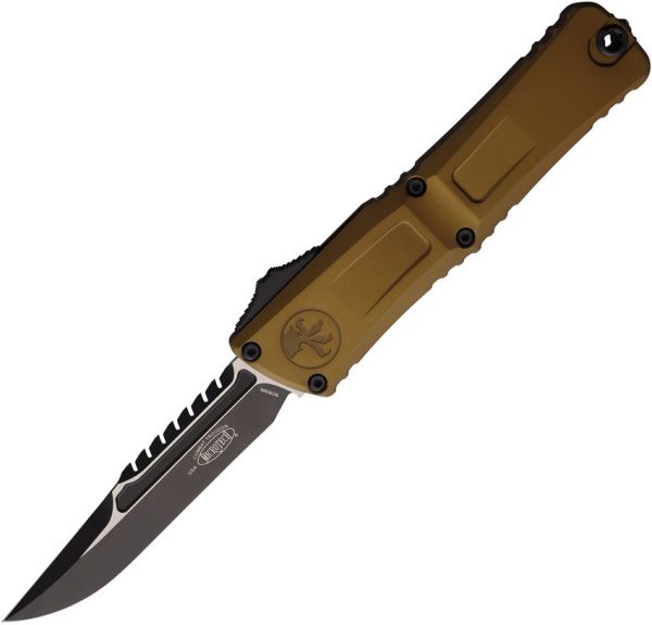 Microtech Auto Combat Troodon Intercepto Tan Sawback