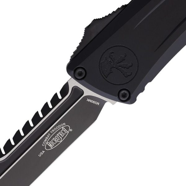 Microtech Auto Combat Troodon Intercepto Black Two-Tone
