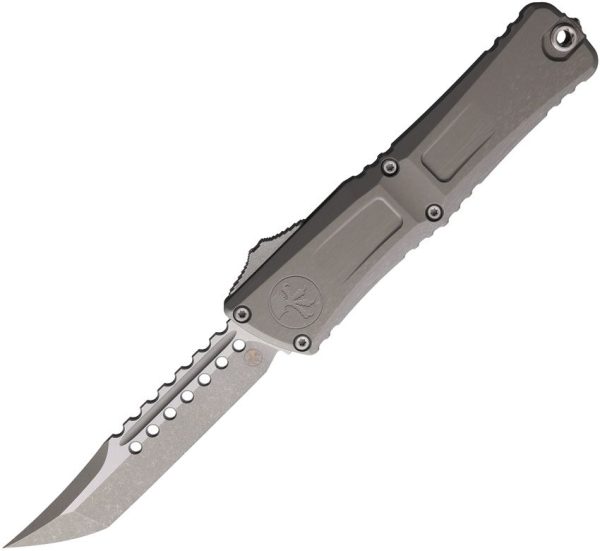 Microtech Auto Combat Troodon Hellhound Gray