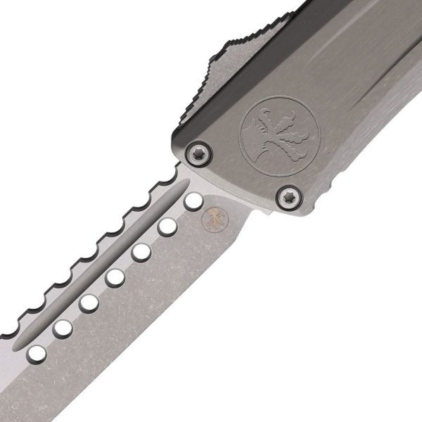 Microtech Auto Combat Troodon Hellhound Gray