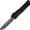 Microtech Auto Combat Troodon LT Damascus Black
