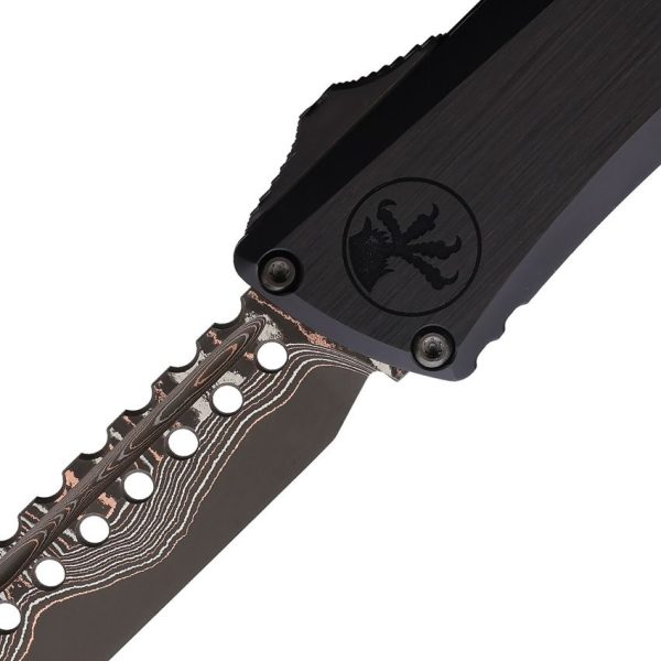 Microtech Auto Combat Troodon LT Damascus Black