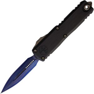 Microtech UTX-85 Gen III Select Damascus OTF - Blue