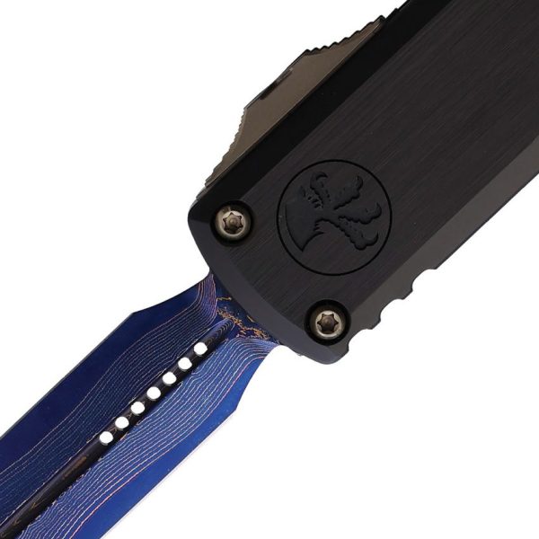 Microtech UTX-85 Gen III Select Damascus OTF - Blue