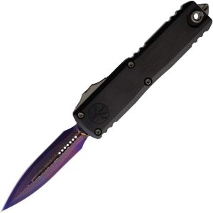 Microtech UTX-85 Gen III Select Damascus OTF - Purple